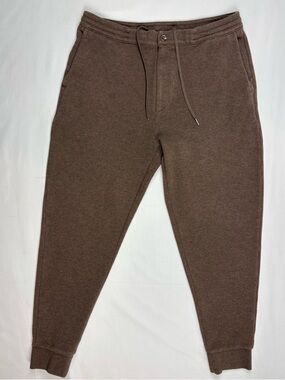 Polo Ralph Lauren Mens Textured Jogger Sweatpants Sz Medium Brown A9